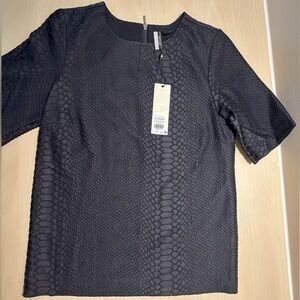 Topshop Snake Print Short Sleeve Shirt Blouse Size 2 Brand New